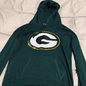 Green Bay Packer Sequin Hoodie